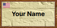 Example white brick with 'Your Name'